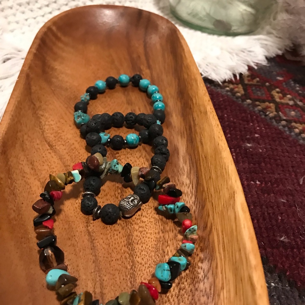Set of 3 bracelet stack